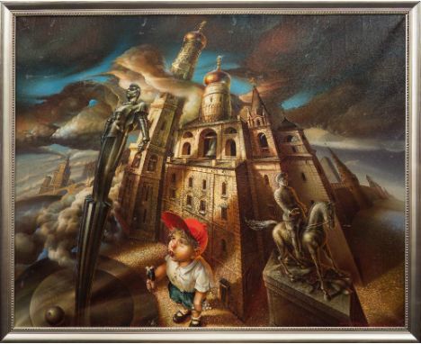 * Stanislav Vladimirovitch Plutenko [b.1961]-Moscow Island,:-signed and darted 1996further signed, inscribed and dated 1996 o