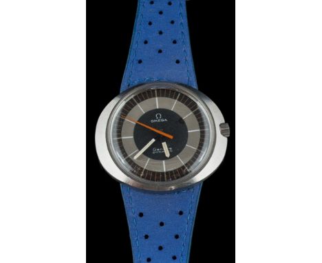 A late 1960's Omega 'Dynamic' manual wind wristwatch: the two-tone bullseye dial with baton hour markers, white luminescent h