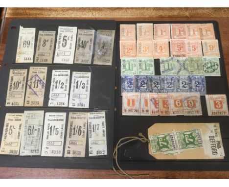 MIDLAND RAILWAY: FILE BOX WITH AN EXTENSIVE SELECTION FROM FIRST ISSUES, 1880-95 WITH 1d AND 4d PROOFS, SPECIMEN OVERPRINTS, 