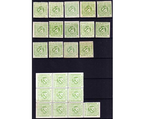LONDON AND SOUTH WESTERN RAILWAY: 1891-1923 MINT UNUSED OR USED SELECTION, VARIOUS PRINTINGS, WIDE RANGE OF CANCELLATIONS, 19