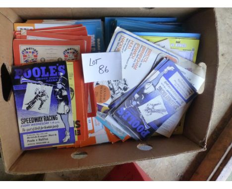 Speedway: Big Box of 400+ programmes mostly Poole early 1960s onwards plus Bristol and a few Ellesmere Pt