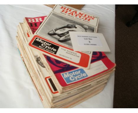 Motorcycle Racing: Brands Hatch programmes, motorcycle 1966 - 77, inc. King of Brands, Relay, Hutchinson 100, Silver Trophy, 