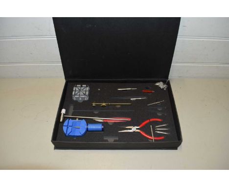 Case of small precision tools for clock or watch making