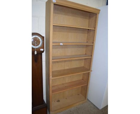 Light wood bookcase cabinet