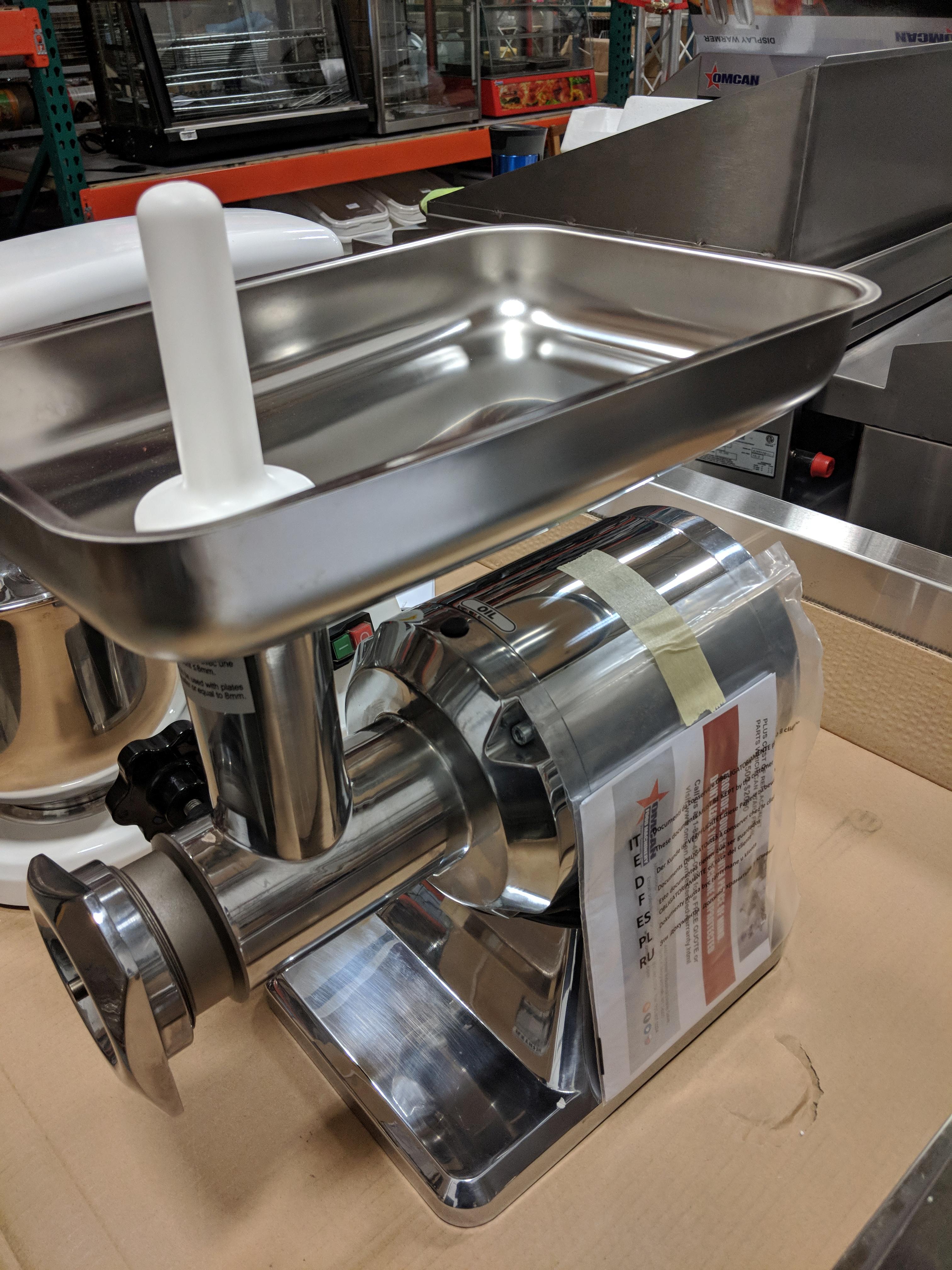 12 Hub Meat Grinder, Made in Italy,1hp, 120v, Omcan 11051, New