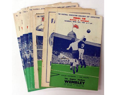 F.A. Cup Programmes: A small accumulation of F.A. Cup Final programmes from the 1950's and 60's to include the 1950 - officia