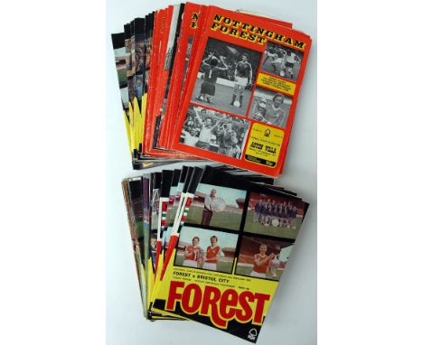 Nottingham Forest Programmes: A small collection of Nottingham Forest programmes to include: eighteen programmes from the 197