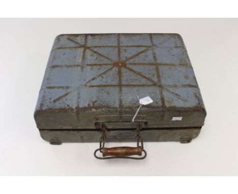 Third Reich German Stick Grenade transit case, Grey paint to exterior. Original finish to inside.