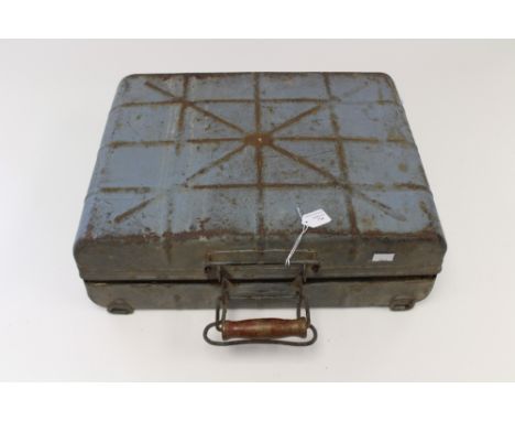 Third Reich German Stick Grenade transit case, Grey paint to exterior. Original finish to inside.