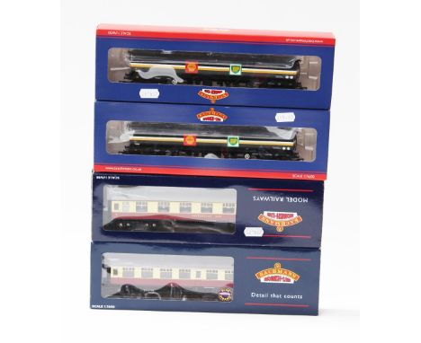 Bachmann: A Bachmann Branch-Line BR MK1 Corridor SK Crimson/Cream (M24467), a Branch-Line BR MK1 RFO Restaurant Car BR Crimso