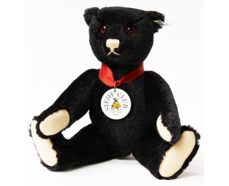 Steiff: A boxed limited Margaret Steiff edition "Teddy Bear 1912", black, No.009058, certificate present.