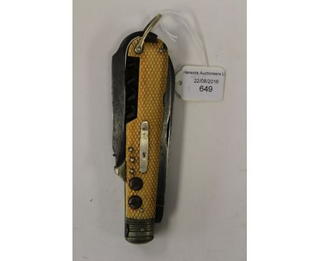 A late 19th Century Gentlemans multi tool folding penknife by Joseph Haywood and Company of Glamorgan Works, Sheffield. Large