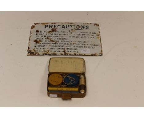 WW2 British Anti Gas Detection Kit. "Detector, Pocket, Vapour MKII". Complete with all original contents and dated 1943. With