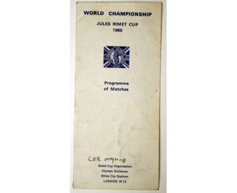 World Cup Memorabilia: A Programme of Matches leaflet (updated with game, results and scorers inside)