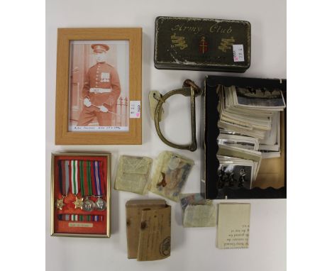 WW2 British 1939-45 Star, France and Germany Star and War Medal in original box of issue named to Mr S Watson RASC/ACC. With 