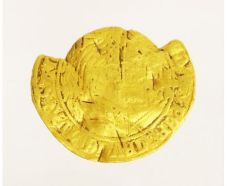 ***AMENDED GUIDE*** Henry VIII Angel, mm Pheon 1509-21 first coinage, legend missing 7 to 11 o'clock, a creased and damaged m