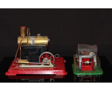 MAMOD: A Mamod Stationary Steam Engine SE1 together with another Horizontal Stationary Engine. (2)