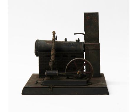 Bing: Bing Live Steam Stationary Engine consisting of horizontal boiler mounted on base impressed with brick effect and beari