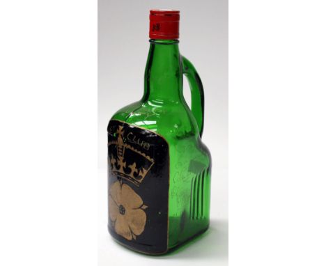 Cricket Memorabilia: An inscribed J&B whisky bottle with Derbyshire CCC crest and players signatures. Inscription also of 'G.