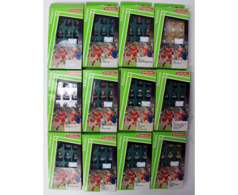 Subbuteo: A collection of twelve subbuteo teams, complete in box to include: Manchester United 2nd 1994 F.A. Cup Winners and 