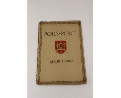 Pre WW2 British Rolls-Royce Areo Engines "Merlin" engine illustrated booklet. Circa 1936 -1939. Well illustrated with Photos,