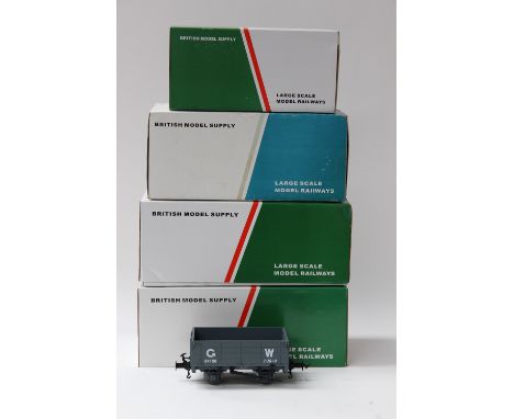British Model Supply "Large Scale Model": A Collection of BMS Large Scale Model Railways to include; two W&L Goods vans in Da