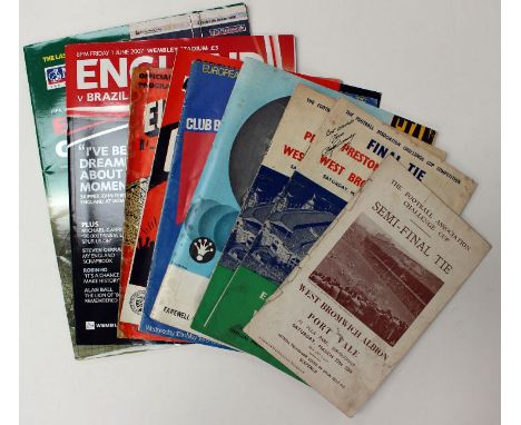 Miscellaneous Programmes: A collection of nine assorted International, Club International and Domestic Cup football programme