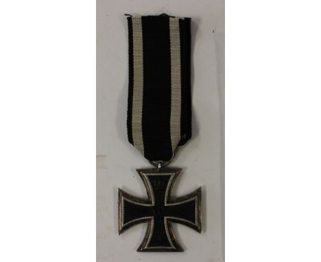 WW1 Imperial German 1914 EKII Iron Cross 2nd class. Maker marked ring.