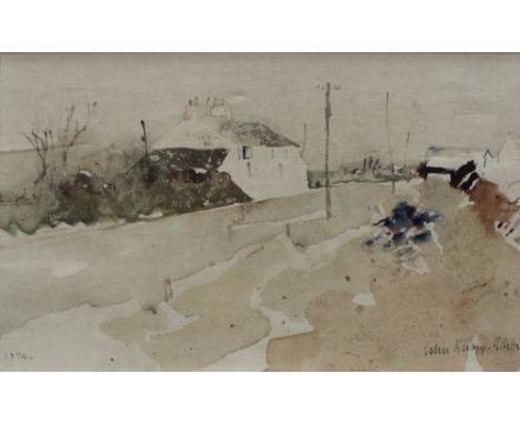 John Knapp FisherThe Square and Compass InnWatercolourSigned and dated 1974Labels verso11.5 x 18.5cm
