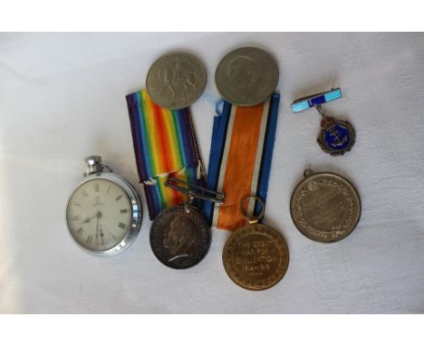 Two World War I medals including the Victory Medal and British War Medal issued to 26964 Pte J E Cottom, Glouc. R. together w