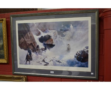 Paul Raymond Gregory (bn.1948) after, Caradhras, half-tone colour process print, Caradhras is number one of a series of poste
