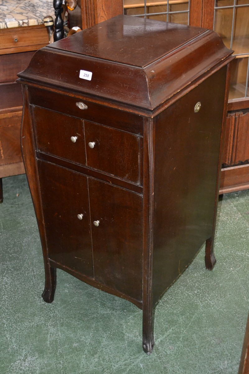 Antique Gramophone Cabinet Antique Furniture Lot 258 - A turn of the century mahogany HMV gramophone cabinet - A Turn Of - Antique Gramophone Cabinet Antique Furniture