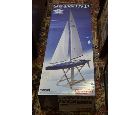 A Seawind radio controlled racing yacht, boxed 