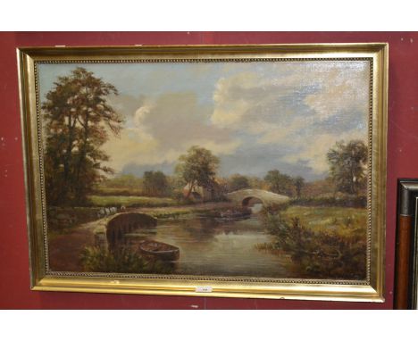 H Wilkinson
Barge on the river
oil on canvas, signed and framed.