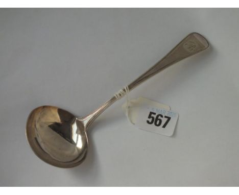 Georgian OE bead pattern sauce ladle, Lon 1800 by SH 46g. 