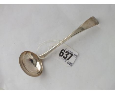 Exeter. Georgian OE pattern cream ladle, 1821 by GF 18g.  