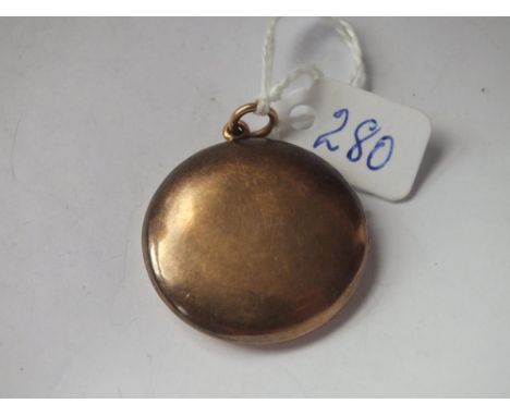 Good memorial circular hair locket with portrait of a Victorian Lady    