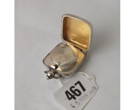 Cushion shaped sovereign case, engine turned, 1905 by JC  