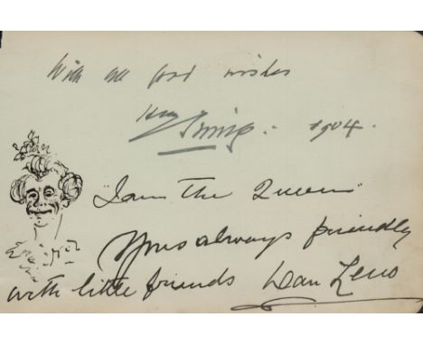 Dan Leno signed 6x4 inch white album page dated 1904. George Wild Galvin (20 December 1860 – 31 October 1904), better known b