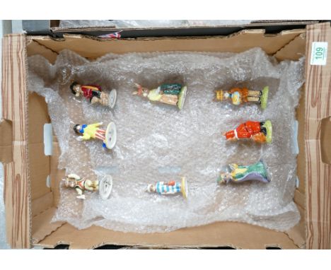 A collection of Royal Doulton Bunnykins figures to include: Morris Dancer Db204, Joker DB171, Cavelier Db179, Mother DB189, C