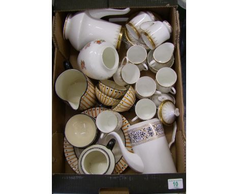 Spode Mantilla teapot: together with Paragon Athena part coffee set and Atelier Primavera hand decorated items 