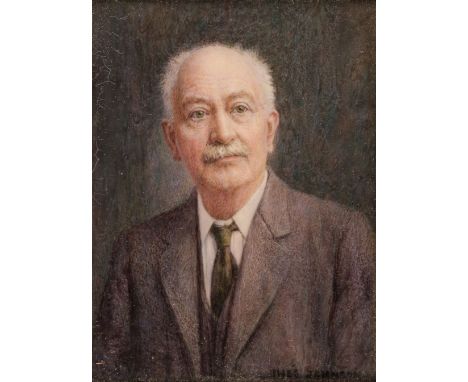 * Lewis (Grace Rosie, early 20th century). Portrait miniature of Cuthbert Preston Lewis, watercolour on ivory, half-length po