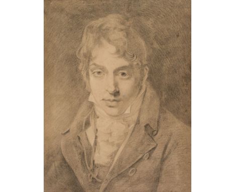 * Attributed to Sir William Beechey (1753-1839). Portrait of Sir David Wilkie, R. A., black chalk with traces of white chalk 