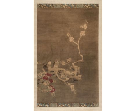 * Chinese School. Snow and Plum Flowers, in the manner of Cui Bai (Song Dynasty, 960-1127 AD), probably 18th century, fine pe