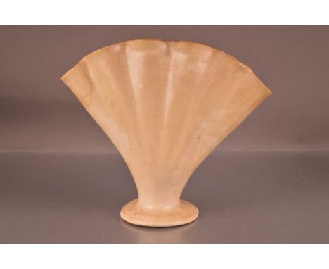 A damaged Art Deco period Fulham Pottery posy vase, in the manner Gerard De Witt, with five flared tubes, repaired crudely to