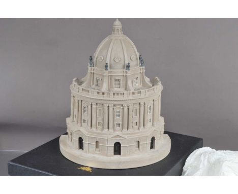 A 'Timothy Richards' scale model of the 'Radcliffe Camera' Oxford, a gypsum plaster and resin representation of one side of t