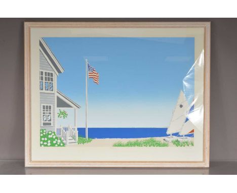 Eric Holch (American 20th Century), Limited Edition print, 253/325, entitled 'Flag Day', 90cm x 70cm, framed and glazed