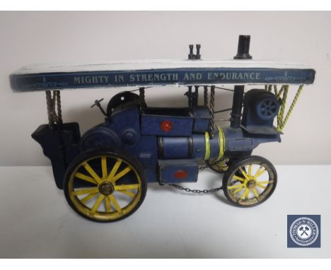 A tin model of a traction engine 