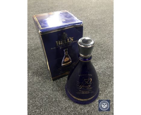 A boxed Bells 75cl Scotch Whisky decanter - The Golden Jubilee