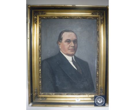 Early 20th century school, portrait of a gentleman, oil on canvas